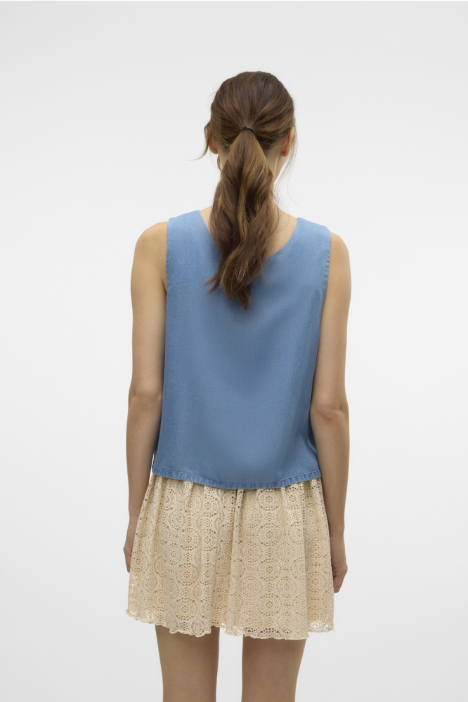 VMFLEUR SL STRING 2WAY TENCEL TOP G 10326066 MEDIUM BLUE DENIM